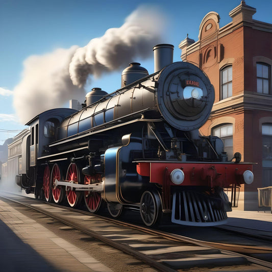 Old Town Steam Locomotive Diamond Art Kit