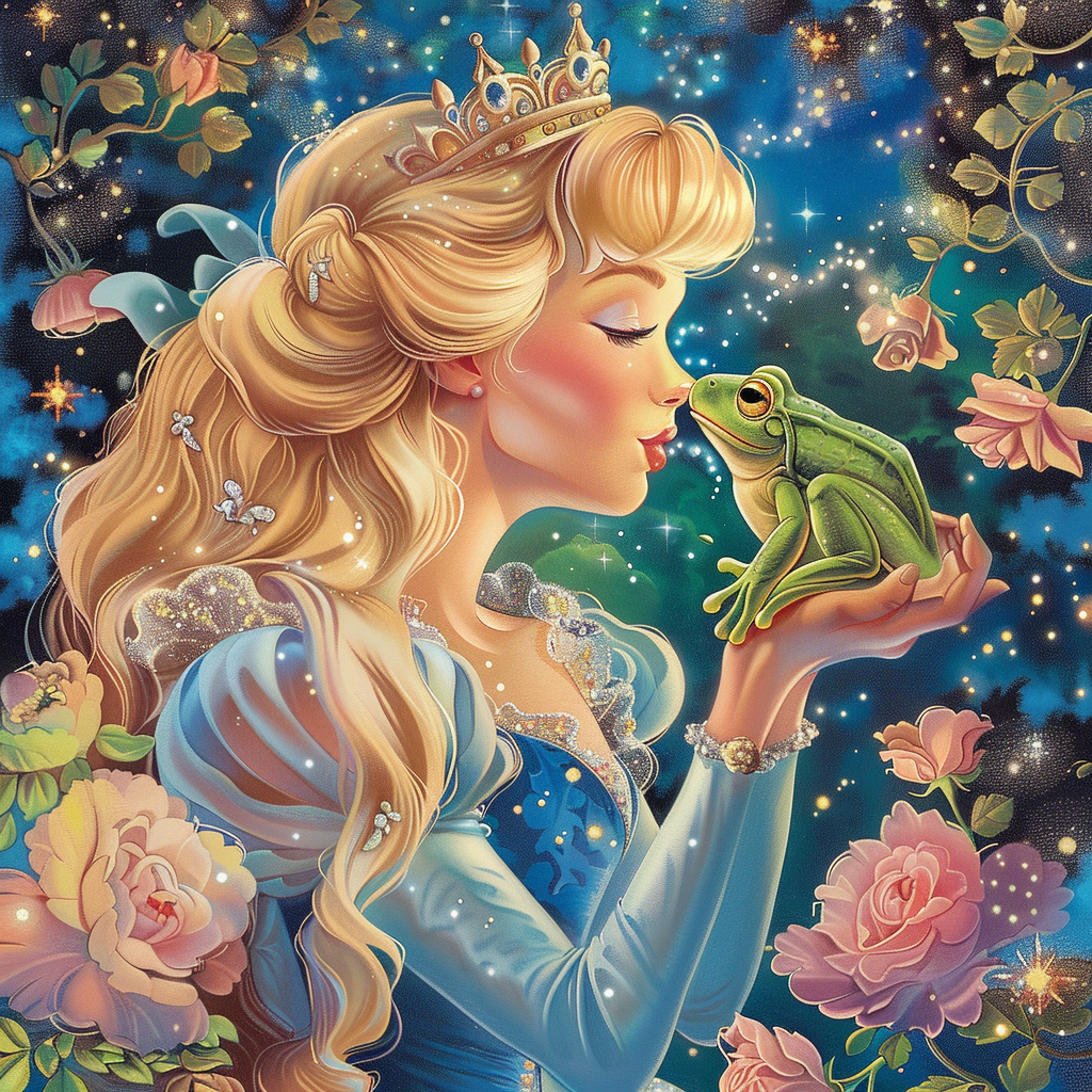 Princess Kisses Frog Diamond Art Kit