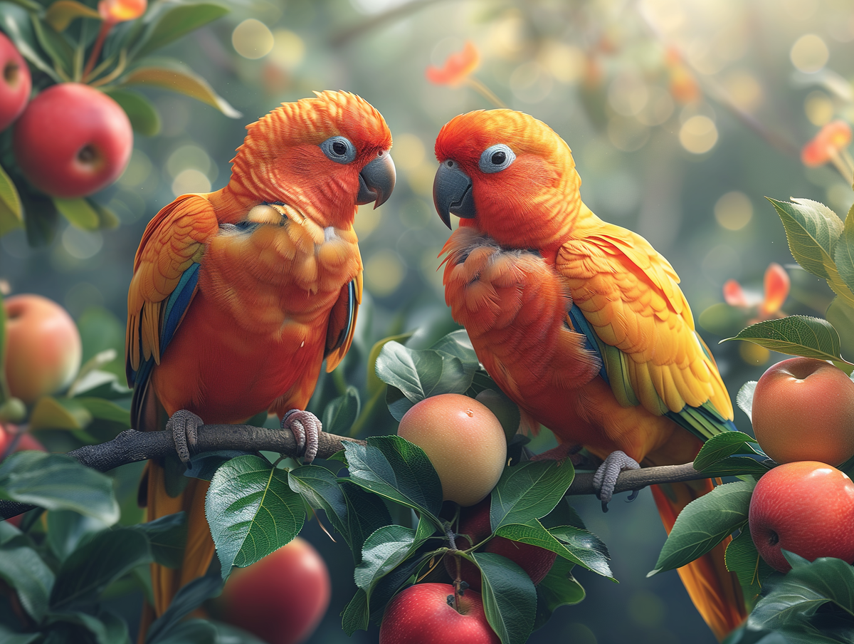 Apple Tree Parrots Diamond Art Kit