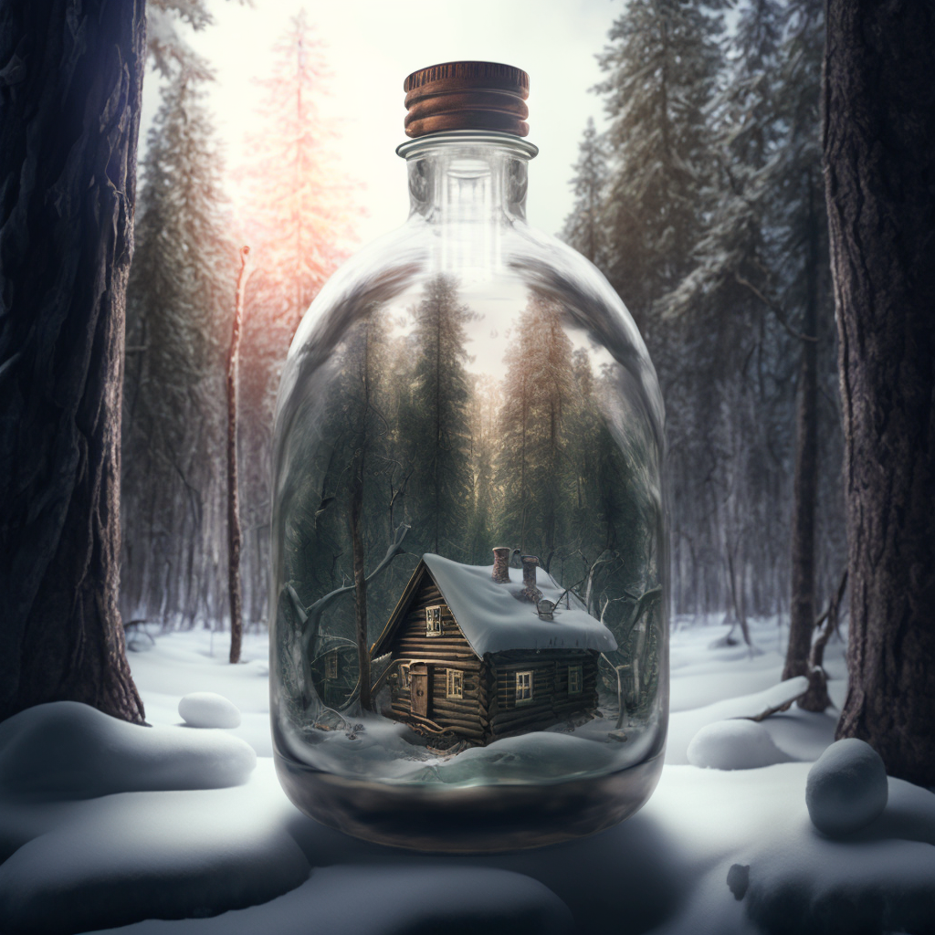 Cabin In A Bottle Diamond Art Kit