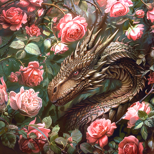 Rose Garden Dragon Diamond Art Kit