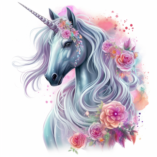 Roses And Unicorn Diamond Art Kit