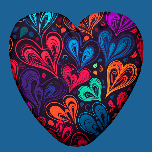 Bright Colors Heart Diamond Art Kit