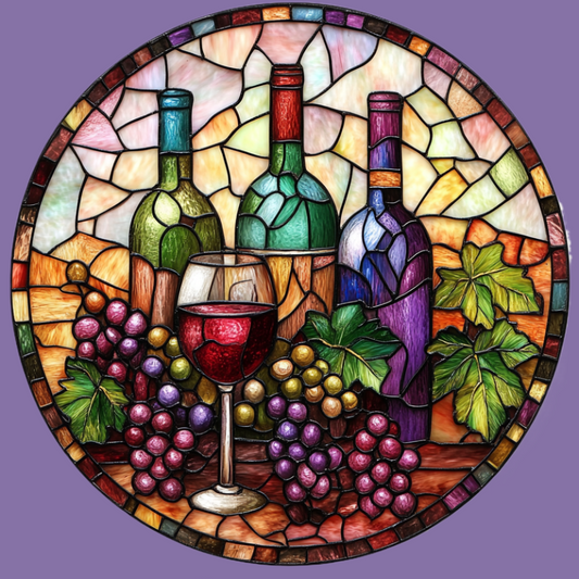 Wine Circle Abstract Diamond Art Kit