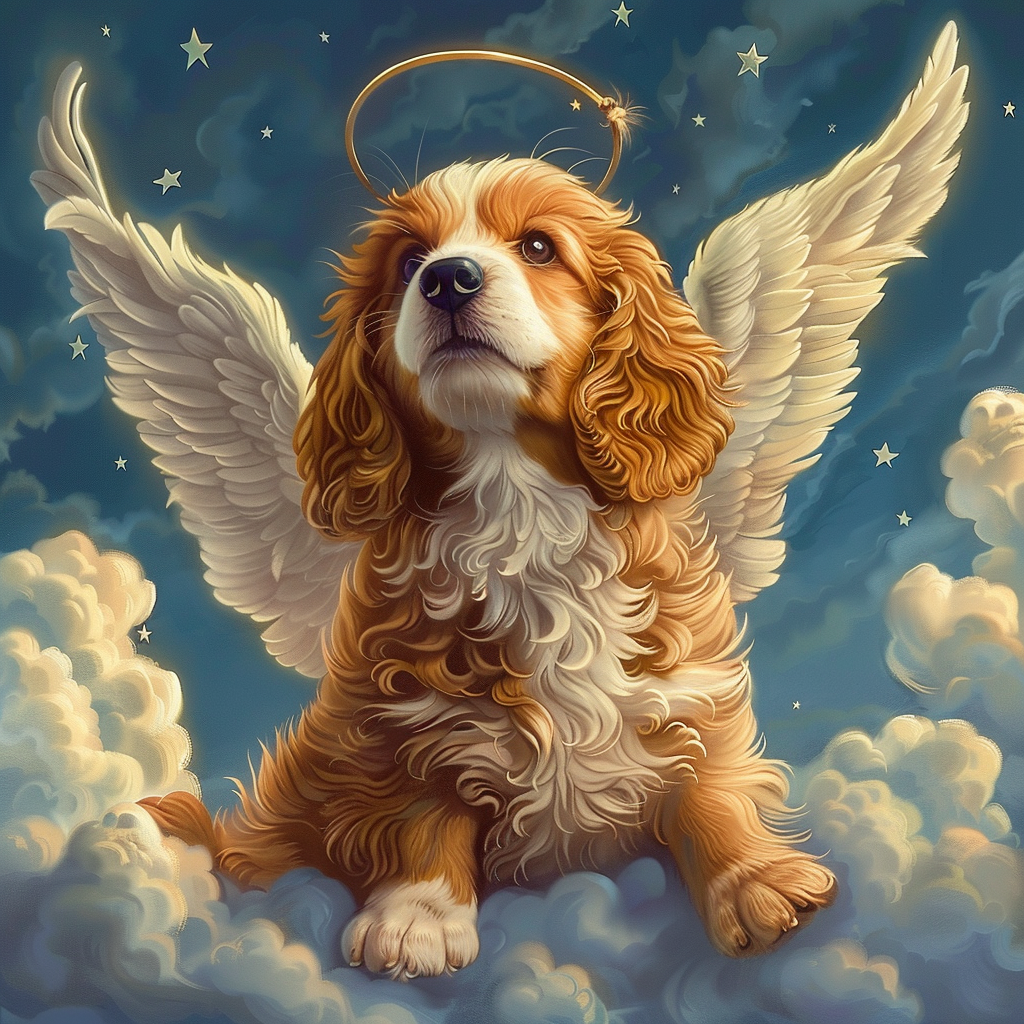 Spaniel Puppy Angel Diamond Art Kit