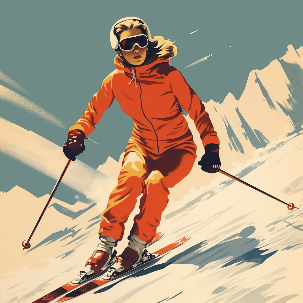 Vintage Skiier Diamond Art Kit