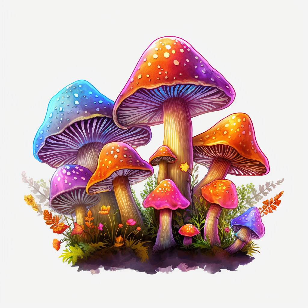 Colorful Mushrooms Diamond Art Kit