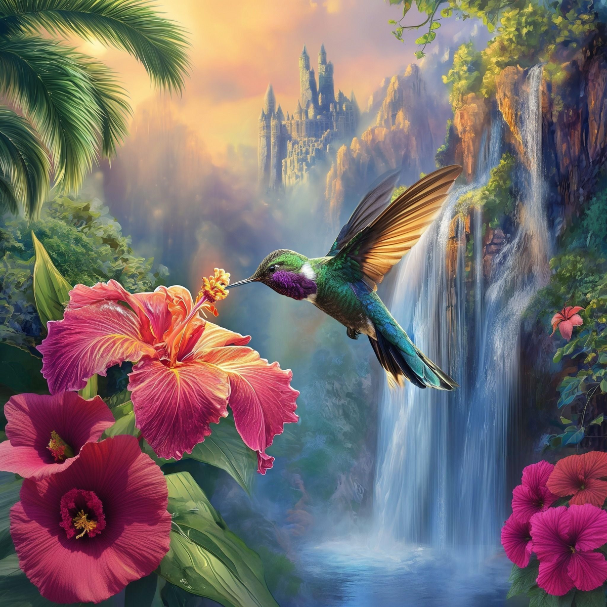 Hummingbird Castle Diamond Art Kit