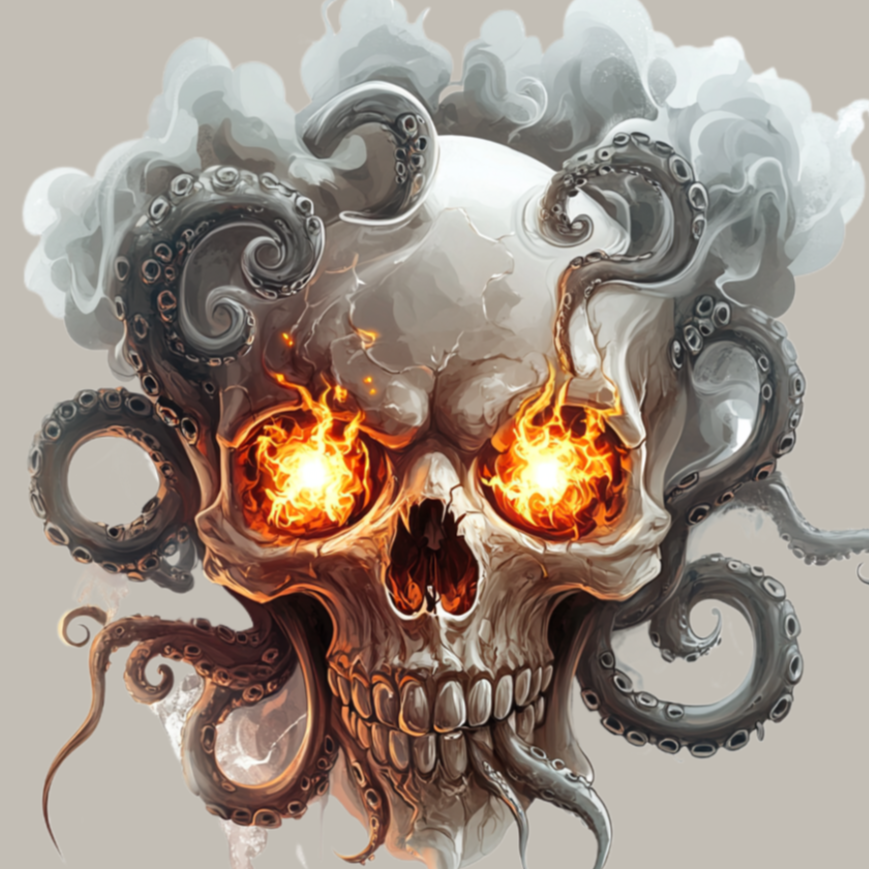 Fire Eye Tenticle Skull Diamond Art Kit