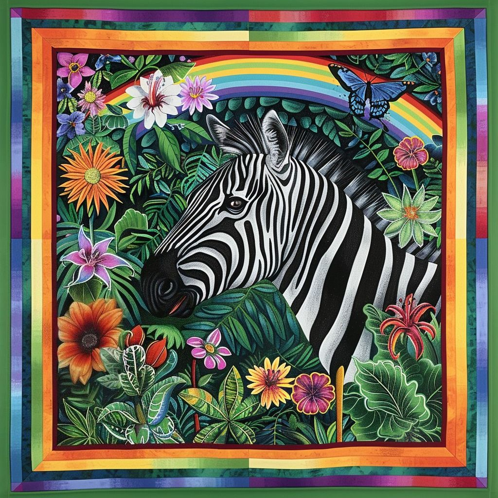 Butterfly Rainbow Zebra Diamond Art Kit