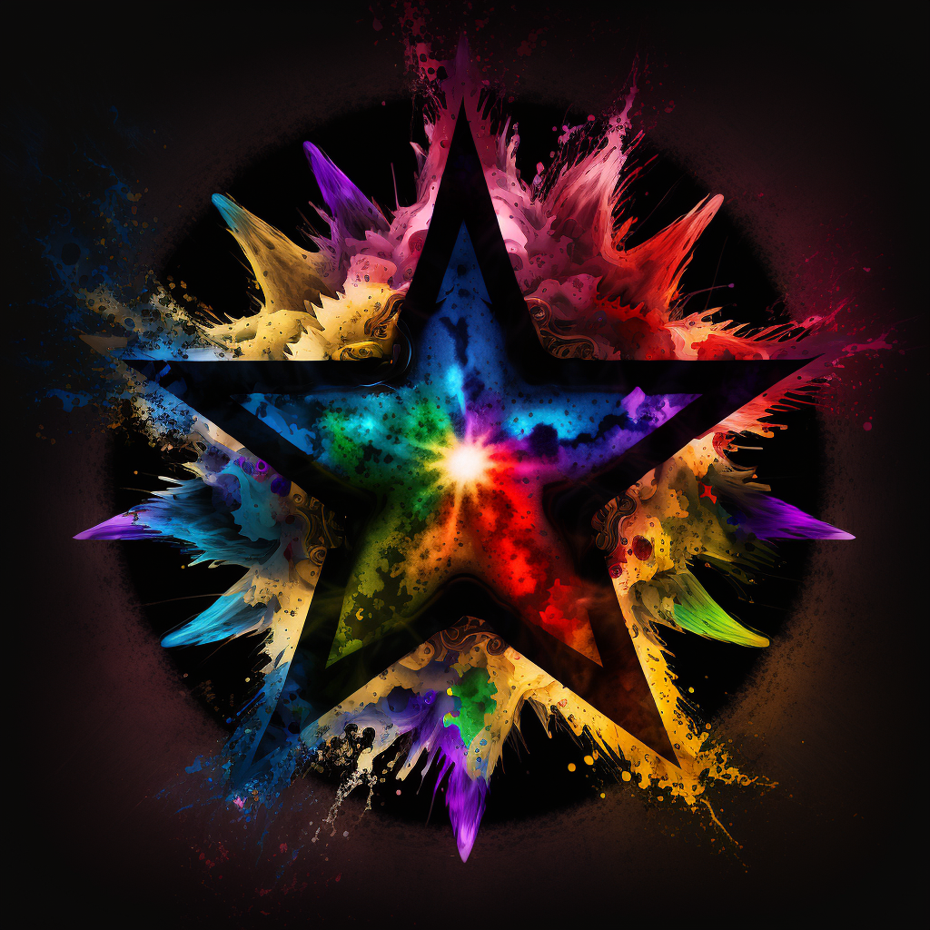 Rainbow Burst Star Diamond Art Kit