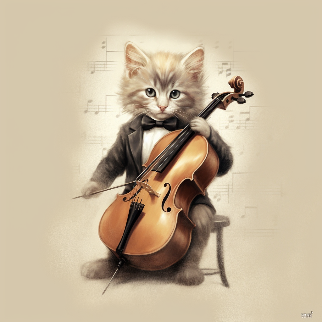 Cello Kitten Diamond Art Kit