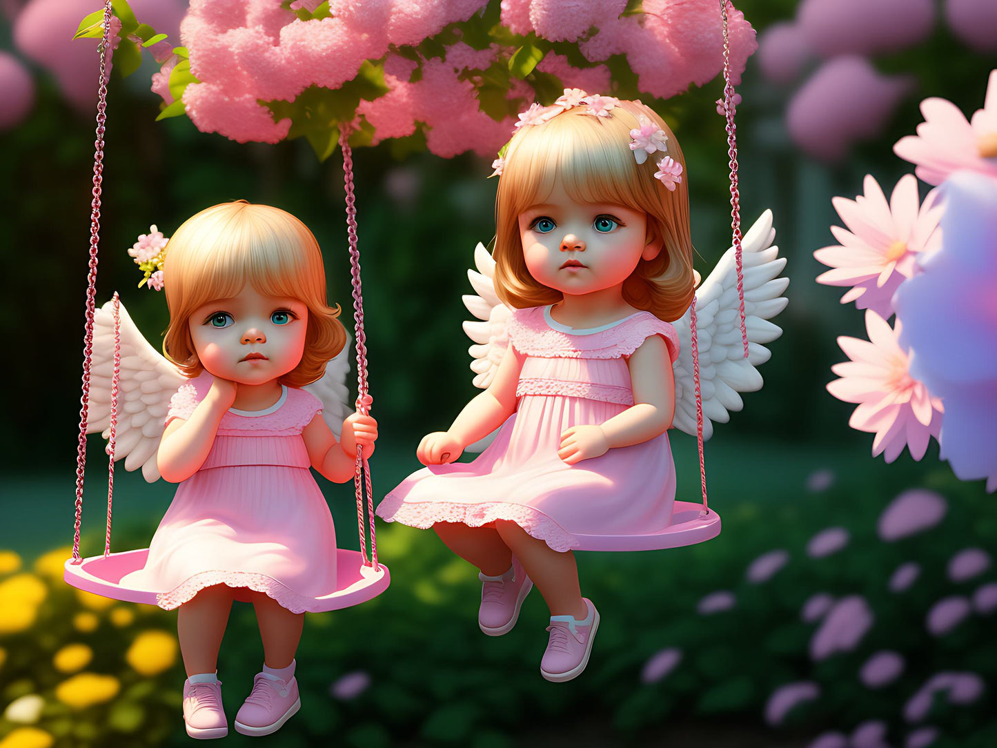 Little L Girl Angel Dolls Diamond Art Kit