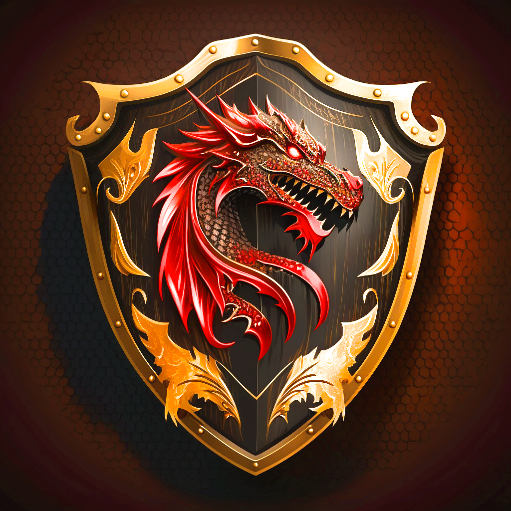 Red Dragon Shield Diamond Art Kit