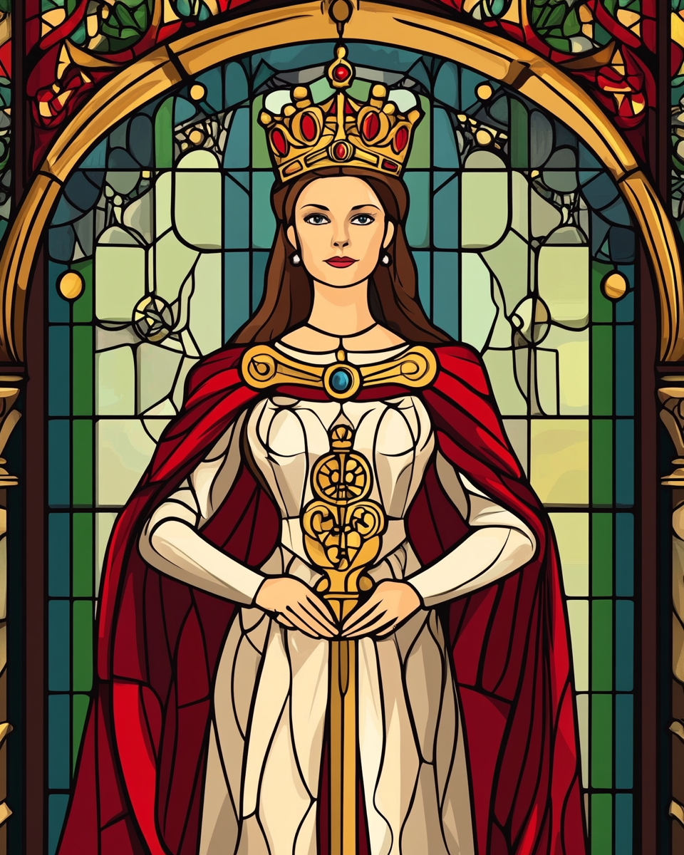 Abstract Red Jewel Crown Queen Diamond Art Kit