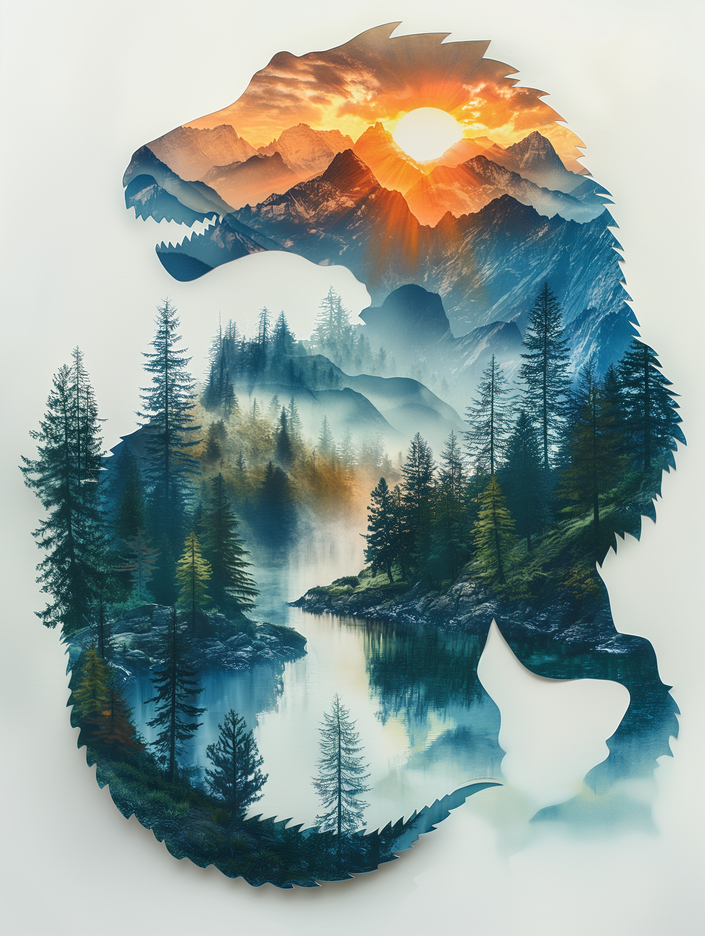 Trex Mountain Landscape Diamond Art Kit