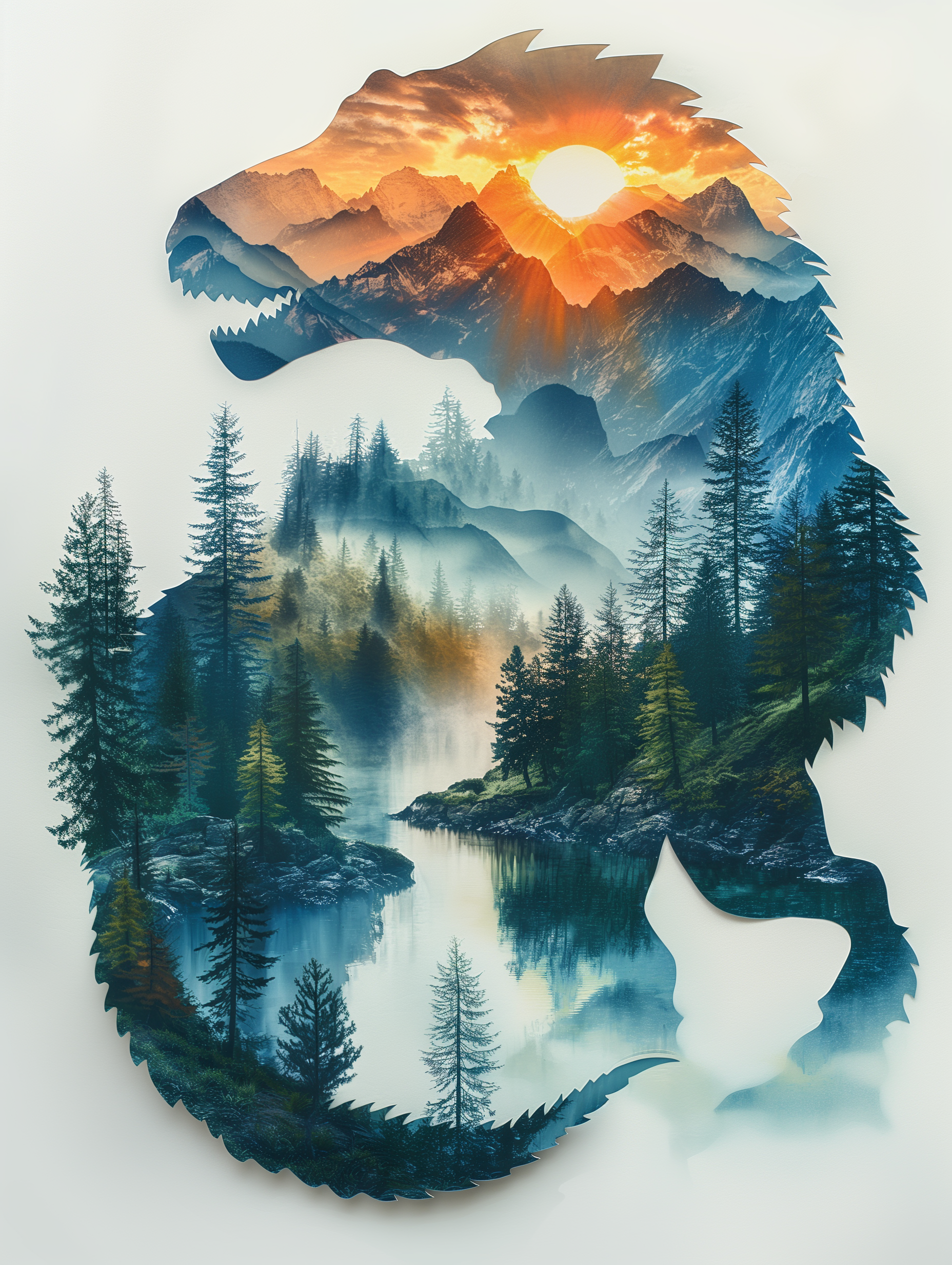 Trex Mountain Landscape Diamond Art Kit