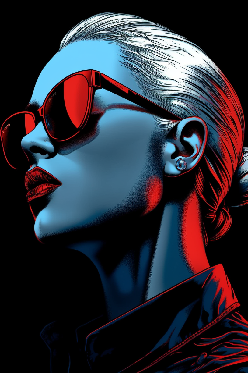Red Light Sunglasses Woman Diamond Art Kit