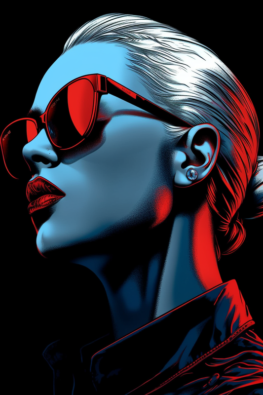 Red Light Sunglasses Woman Diamond Art Kit