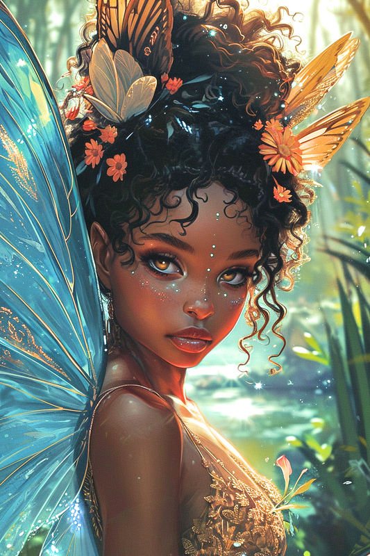 Dark Skin Fairy Diamond Art Kit