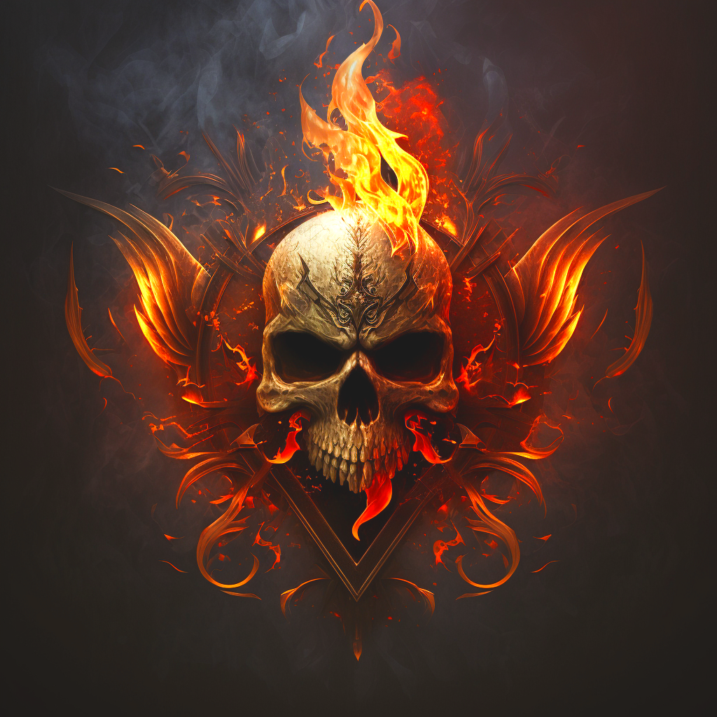 Flaming Skull Diamond Art Kit