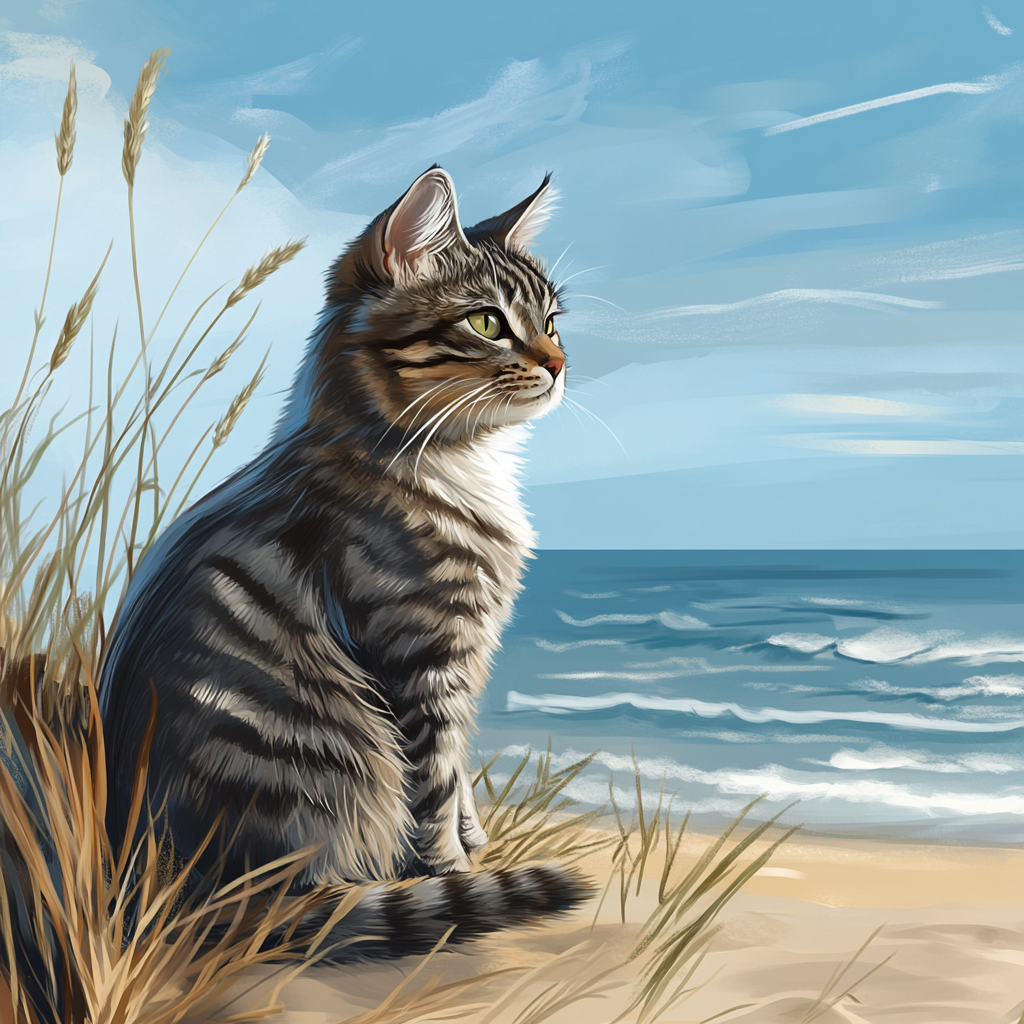 Striped Cata The Shore Diamond Art Kit