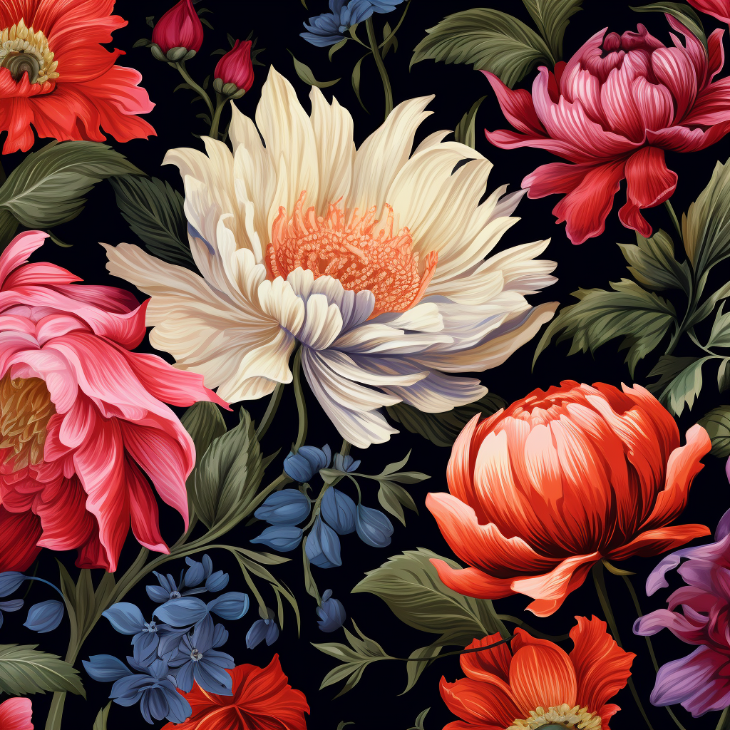 Cream Flower Pattern Diamond Art Kit