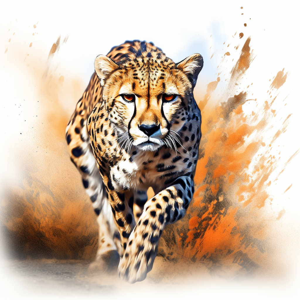 Running Cheetah Diamond Art Kit