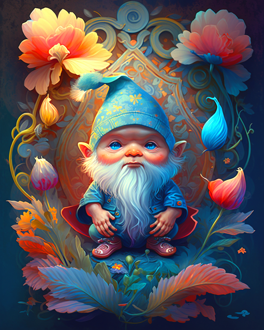 Blue Eyed Gnome Diamond Art Kit