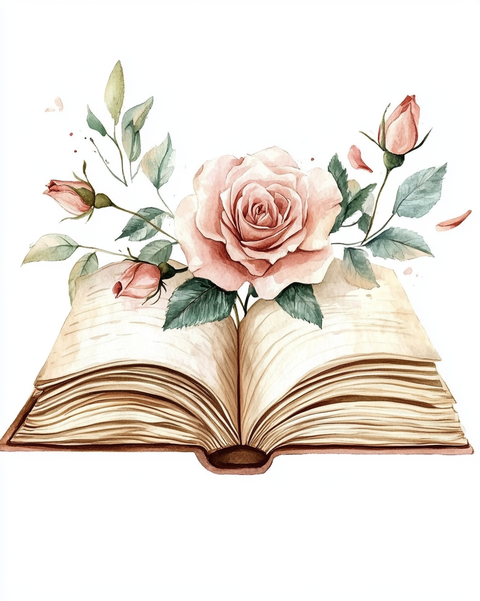 Pink Rose And Leaves Diamond Art Kit
