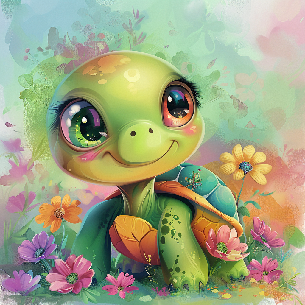 Colorful Littleturtle Diamond Art Kit