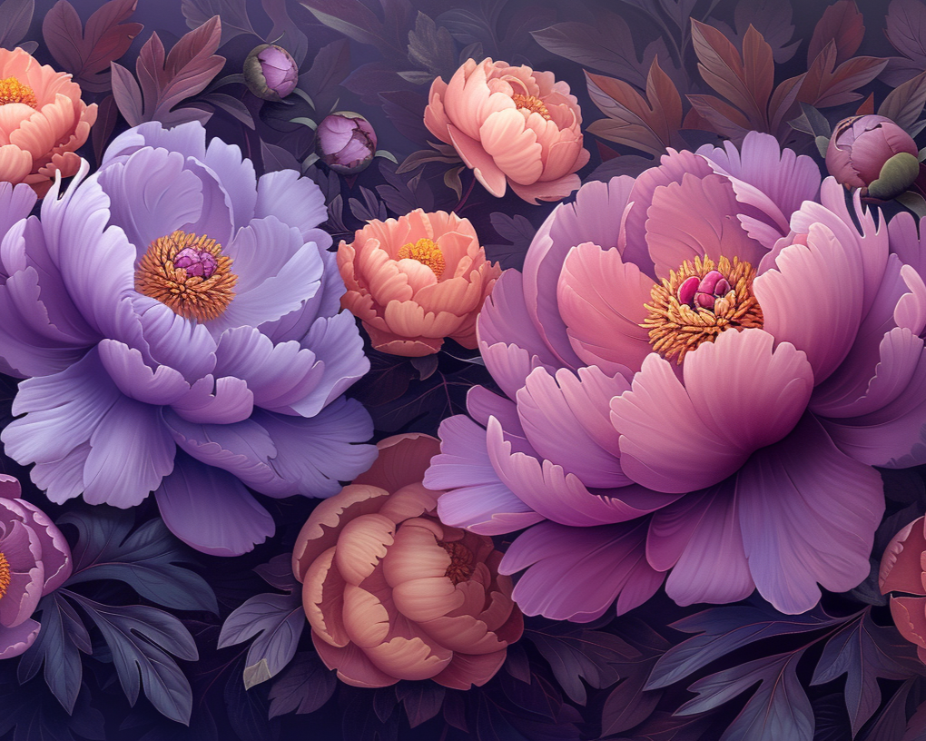 Pink And Purl E Peonies Diamond Art Kit