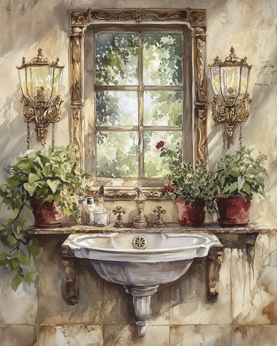 Bathroom Porcelain Sink Diamond Art Kit