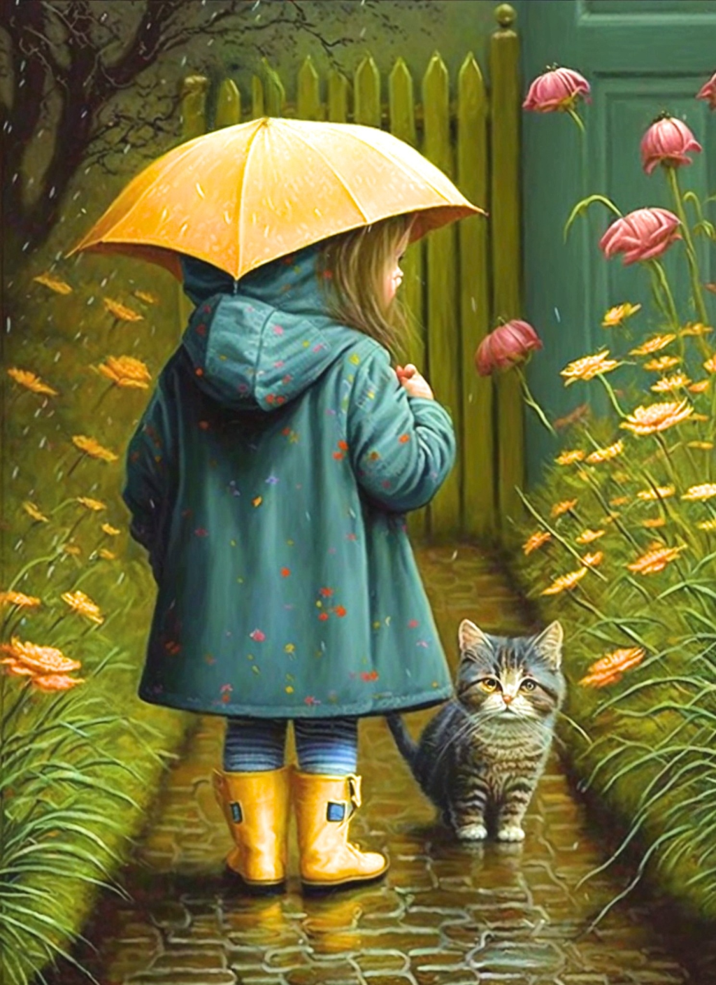 Catgirl Garden Diamond Art Kit