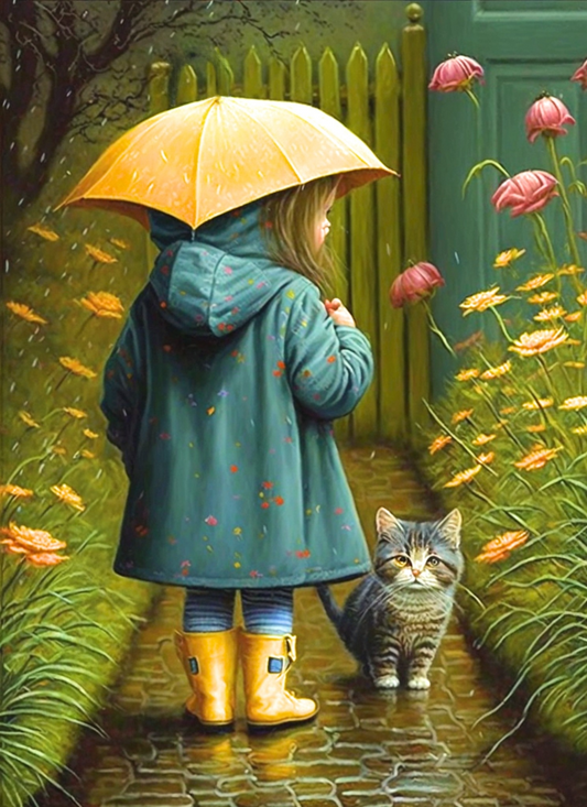 Catgirl Garden Diamond Art Kit