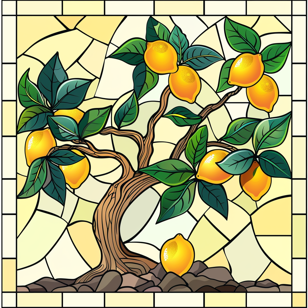 Lemons On The Tree Abstract Diamond Art Kit