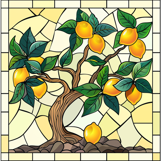 Lemons On The Tree Abstract Diamond Art Kit