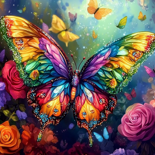 Jewel Crusted Butterfly Diamond Art Kit