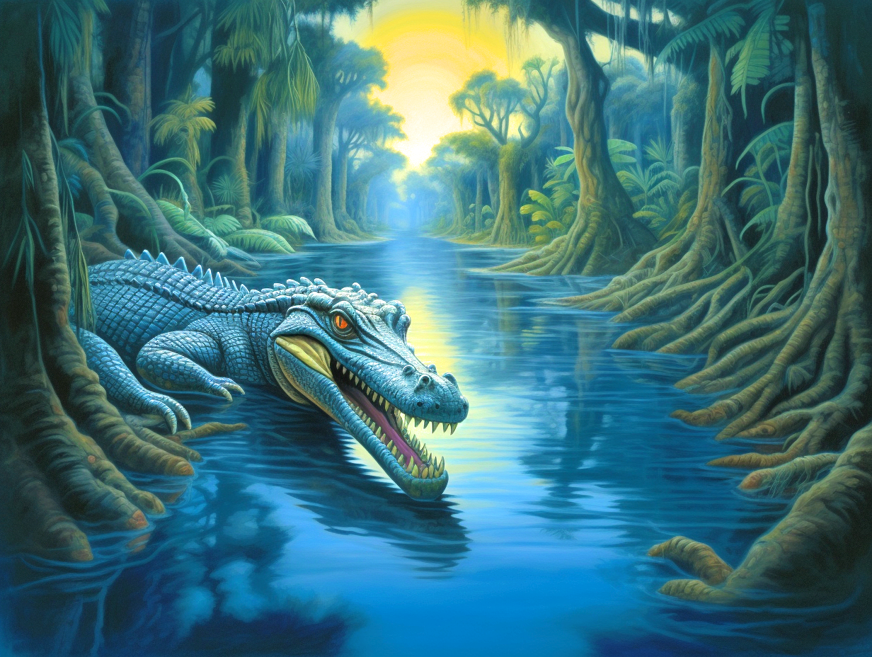 River Alligator Diamond Art Kit