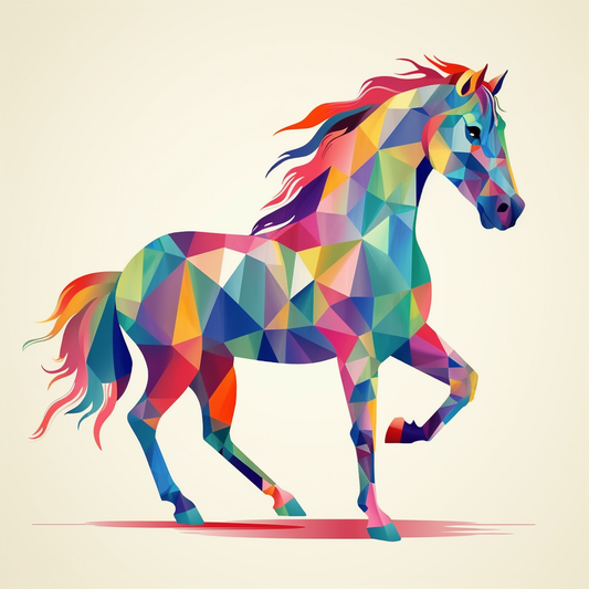 Colorful Shape Horse Diamond Art Kit