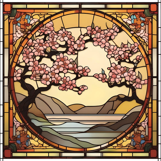 Cherry Tree Abstract Diamond Art Kit