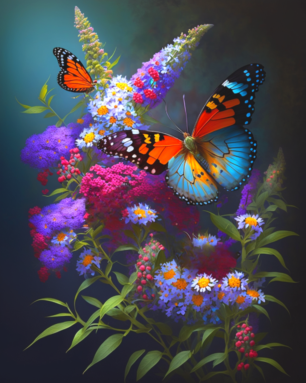 Bright Butterfly Bush Diamond Art Kit
