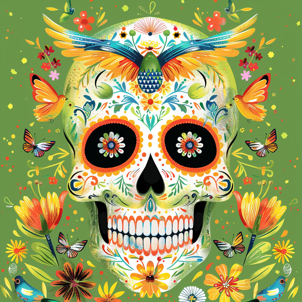 Wings Sugar Skull Diamond Art Kit