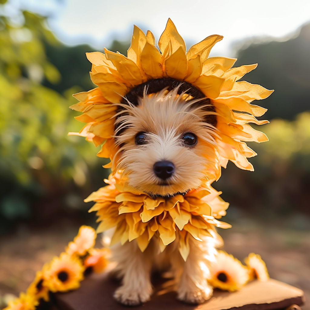 Sunflower Puppy Diamond Art Kit