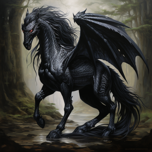 Black Dragon Horse Creek Diamond Art Kit