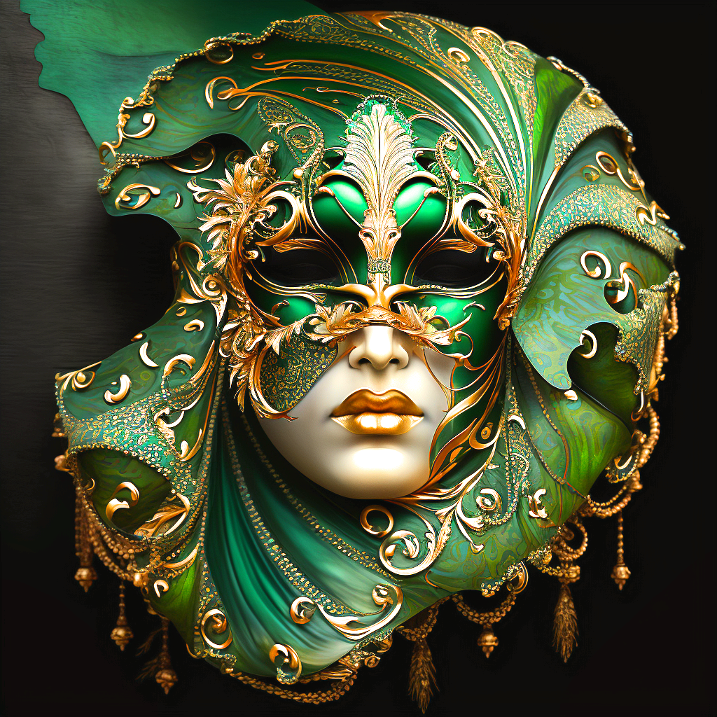 Green Gold Mask Diamond Art Kit