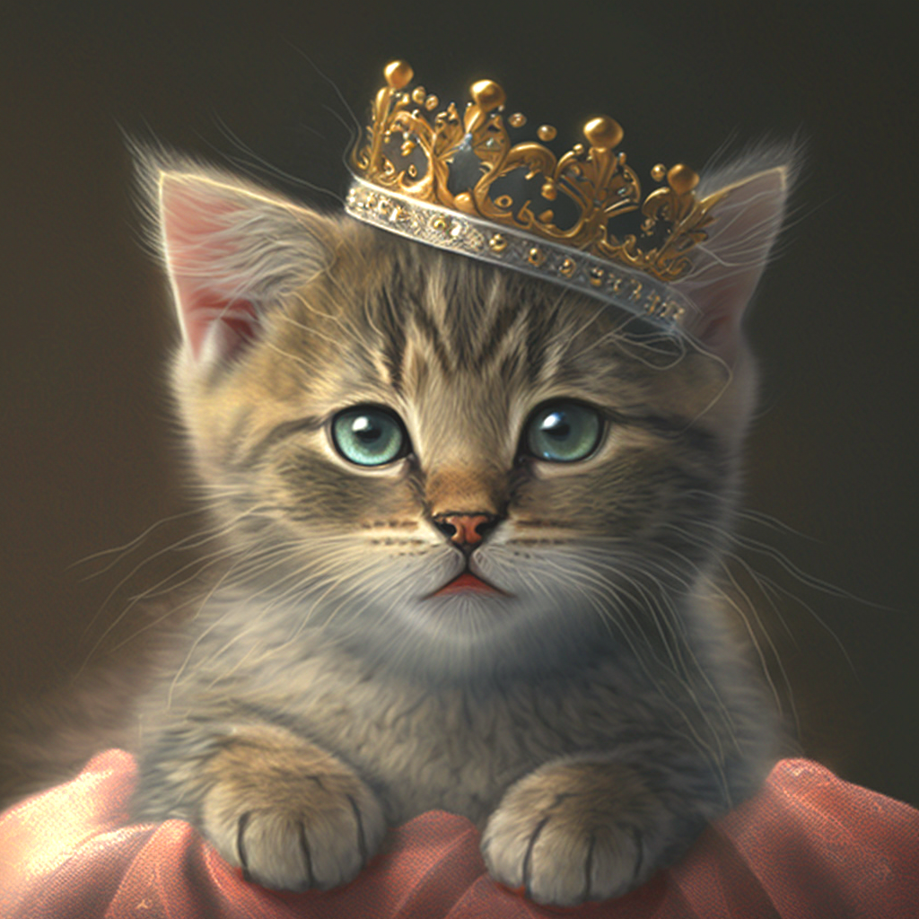 Kitten Crown Diamond Art Kit