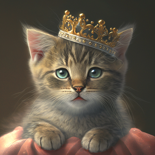 Kitten Crown Diamond Art Kit