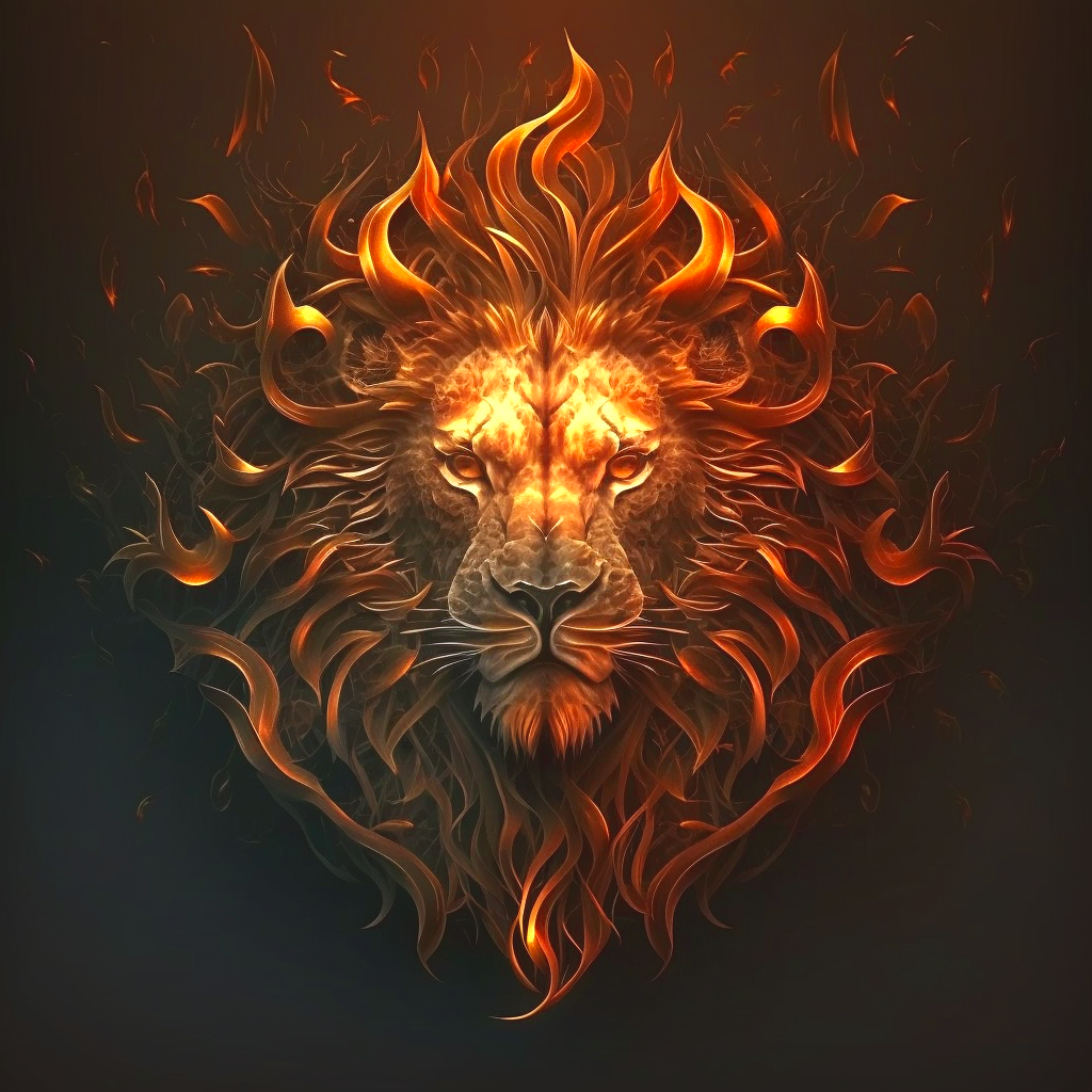 Lion Flames Diamond Art Kit