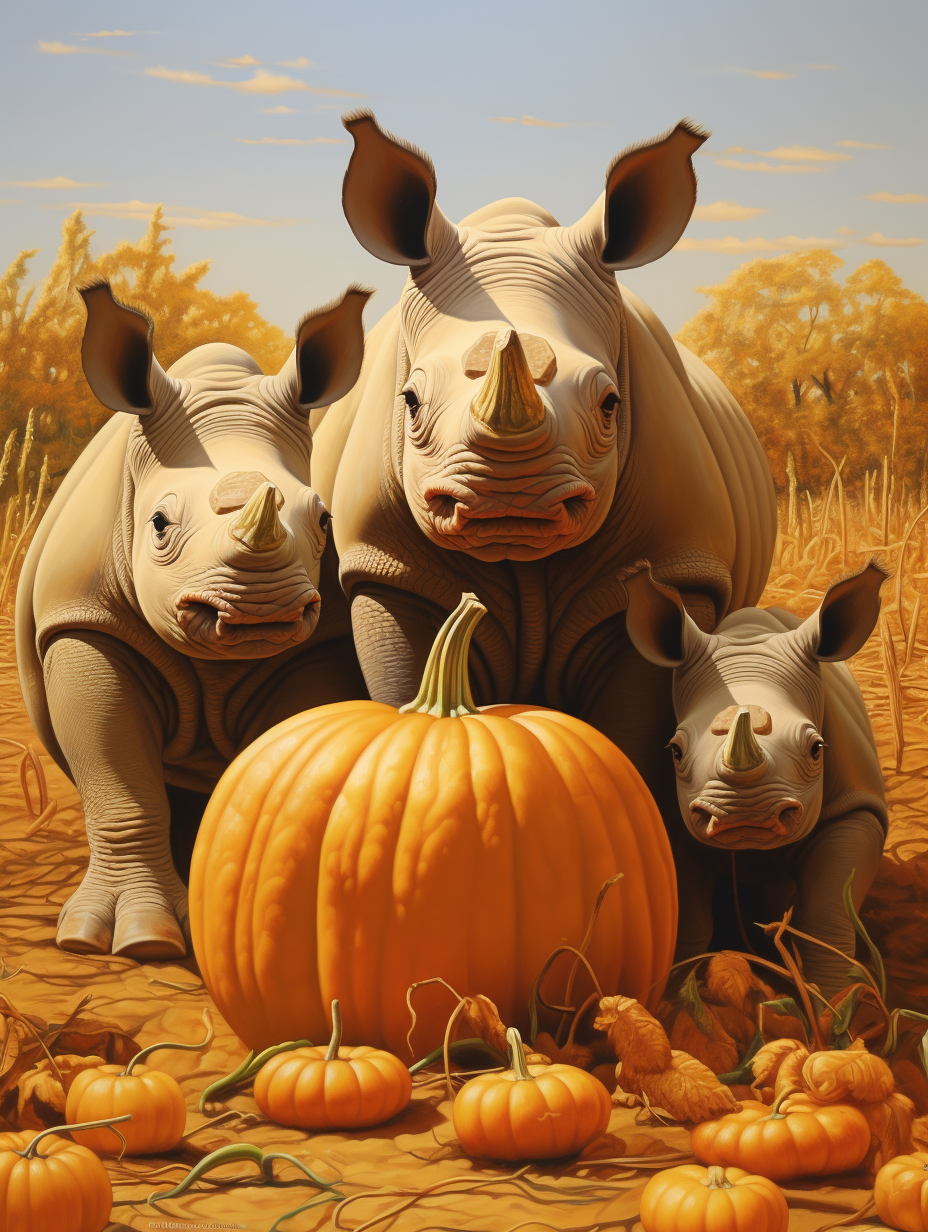 Three Rhino Halloween Diamond Art Kit